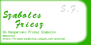 szabolcs friesz business card